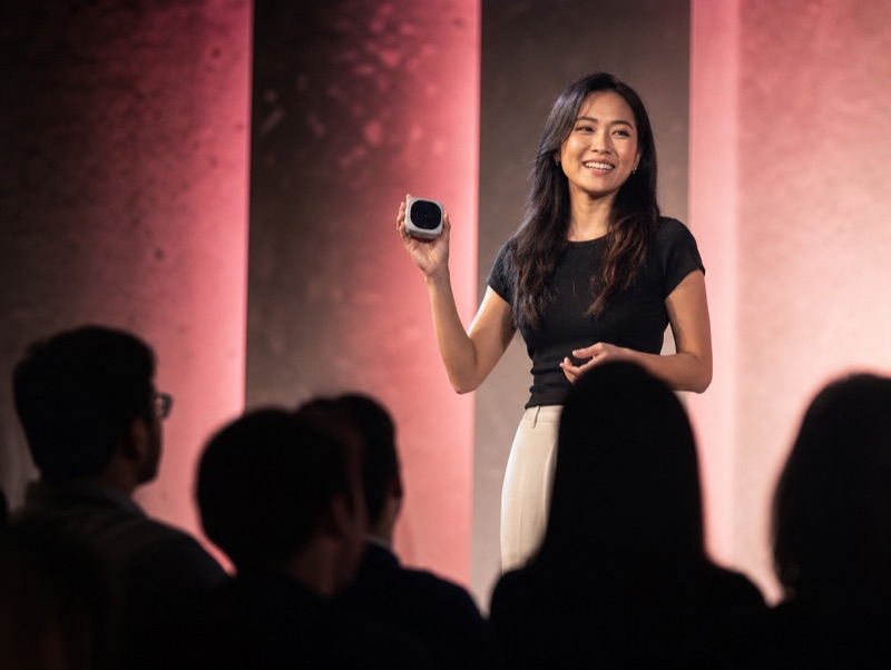 Demo night pitch on stage